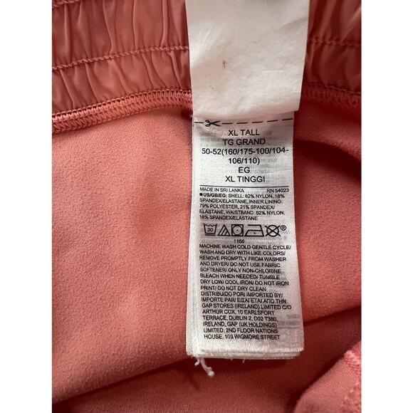 GapFit High Rise Mesh Running Shorts XL Tall Lined EUC Pretty Peach - Picture 3 of 7
